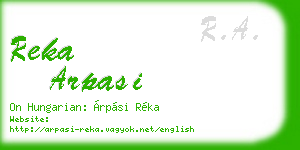 reka arpasi business card