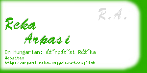 reka arpasi business card